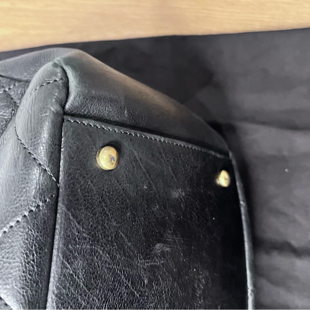 Chanel Black Quilted Shoulder Bag with Gold Accents - Picture 10 of 16